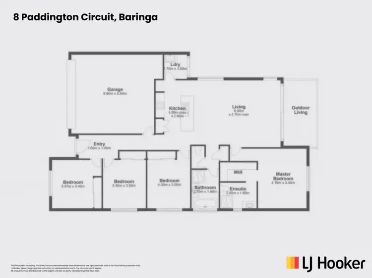 Floorplan of Homely house listing, 8 Paddington Circuit, Baringa QLD 4551