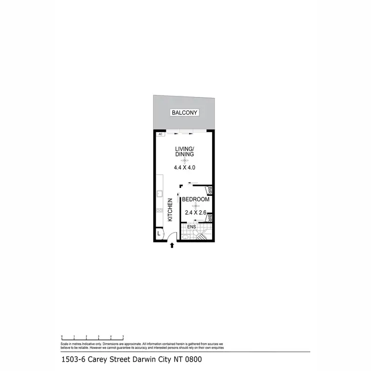 Floorplan of Homely apartment listing, 1503/6 Carey Street, Darwin City NT 800