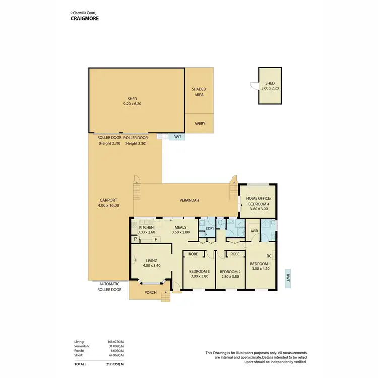 Floorplan of Homely house listing, 9 Chowilla Court, Craigmore SA 5114