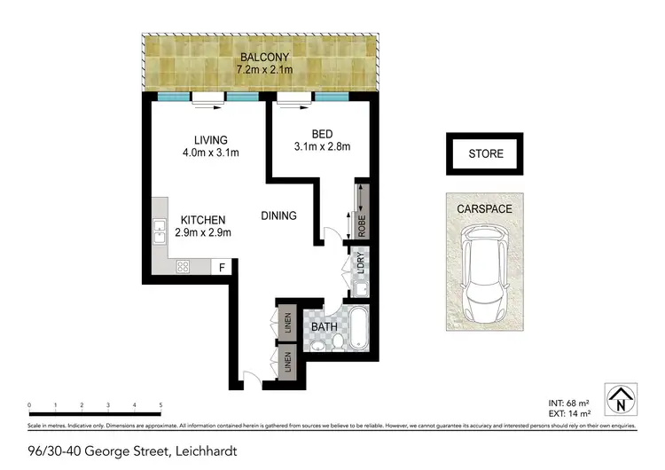 Floorplan of Homely apartment listing, Apartment 96/30-40 George Street, Leichhardt NSW 2040