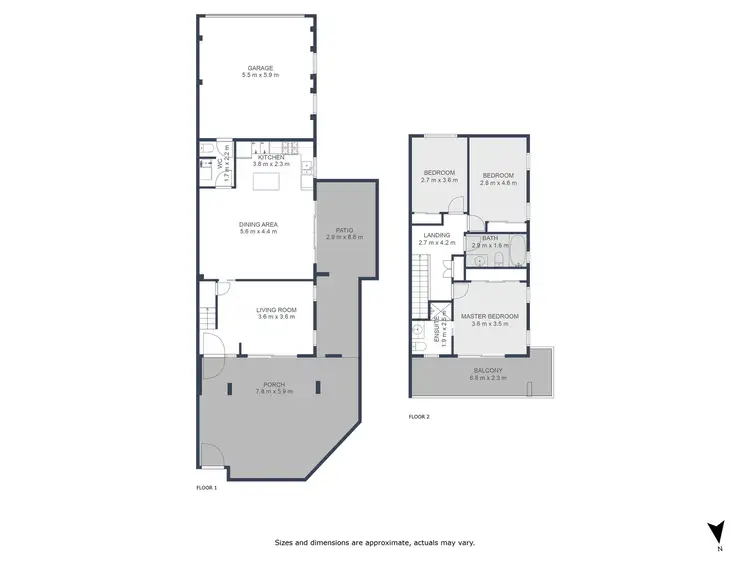 Floorplan of Homely townhouse listing, 1/14 Pender Street, Casey ACT 2913