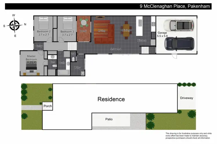 Floorplan of Homely house listing, 9 McClenaghan Place, Pakenham VIC 3810