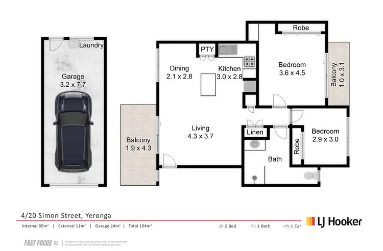 Floorplan of Homely unit listing, 4/20 Simon Street, Yeronga QLD 4104
