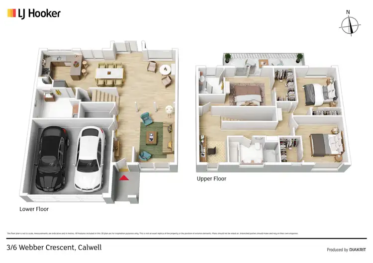 Floorplan of Homely townhouse listing, 3/6 Webber Crescent, Calwell ACT 2905