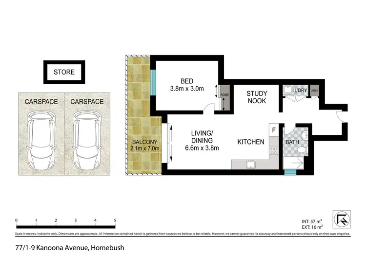 Floorplan of Homely apartment listing, Apartment 77/1-9 Kanoona Avenue, Homebush NSW 2140