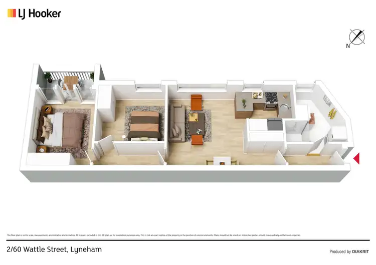 Floorplan of Homely apartment listing, 2/60 Wattle Street, Lyneham ACT 2602