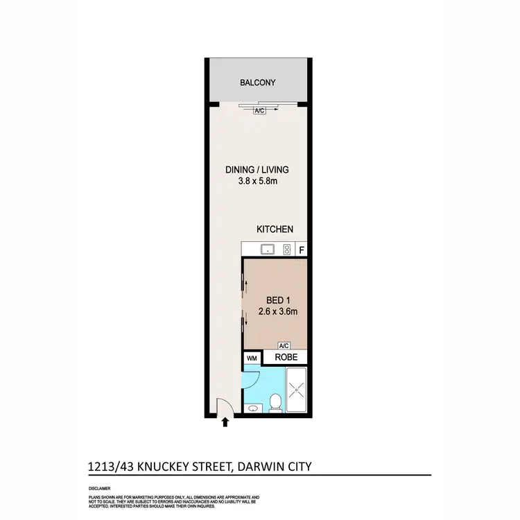 Floorplan of Homely apartment listing, 1213/43B Knuckey Street, Darwin City NT 800