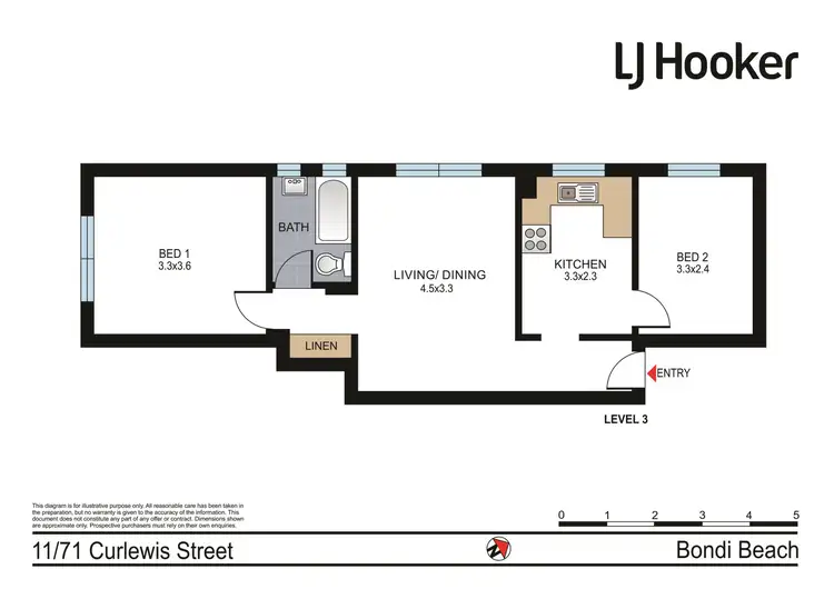 Floorplan of Homely apartment listing, 11/71 Curlewis Street, Bondi Beach NSW 2026
