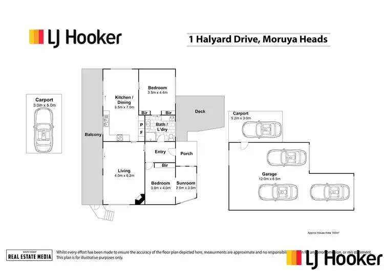 Floorplan of Homely house listing, 1 Halyard Drive, Moruya Heads NSW 2537