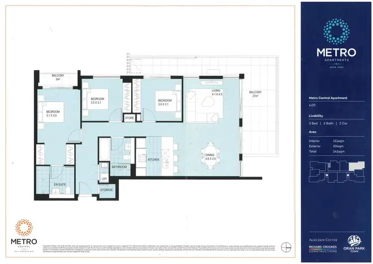 Floorplan of Homely apartment listing, Apartment 4/43 Fordham Way, Oran Park NSW 2570