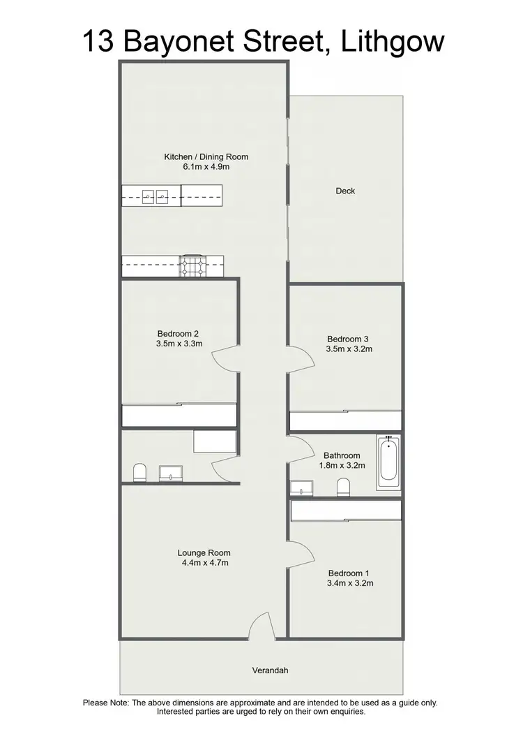 Floorplan of Homely house listing, 13 Bayonet Street, Lithgow NSW 2790