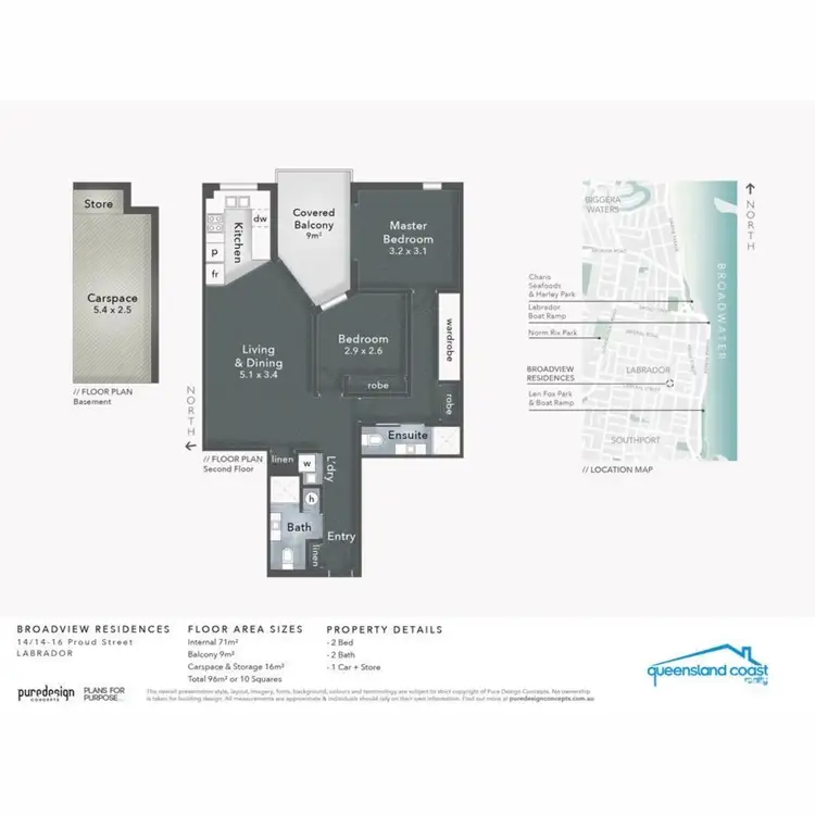 Floorplan of Homely unit listing, 14/14-16 Proud Street, Labrador QLD 4215