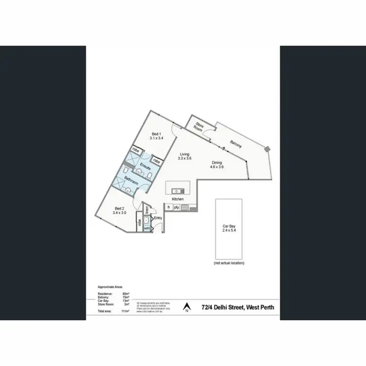 Floorplan of Homely apartment listing, 72/4 Delhi Street, West Perth WA 6005