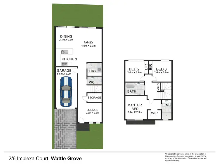 Floorplan of Homely townhouse listing, 3/1 Bodalla Court, Wattle Grove NSW 2173