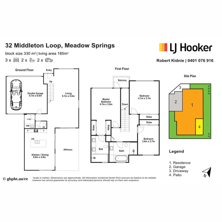 Floorplan of Homely house listing, 32 Middleton Loop, Meadow Springs WA 6210