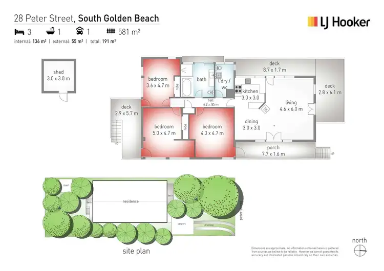 Floorplan of Homely house listing, 28 Peter Street, South Golden Beach NSW 2483