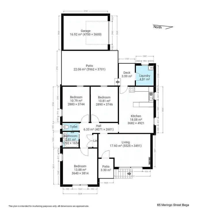 Floorplan of Homely house listing, 65 Meringo Street, Bega NSW 2550