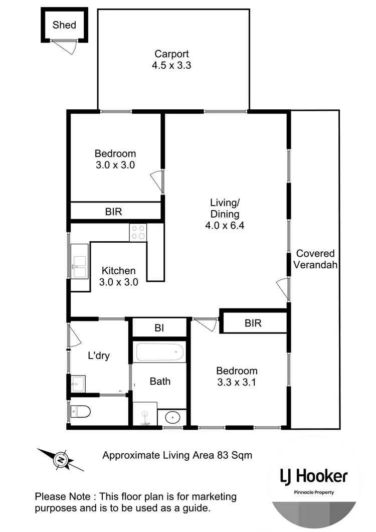 Floorplan of Homely unit listing, 3/22 George Street, New Norfolk TAS 7140