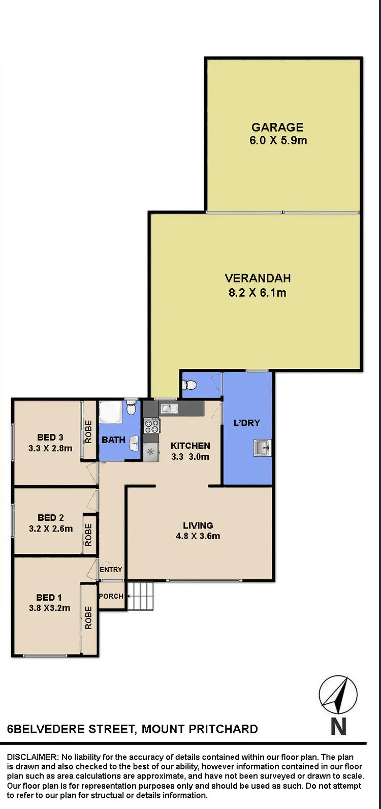 Floorplan of Homely house listing, 6 Belvedere St, Mount Pritchard NSW 2170