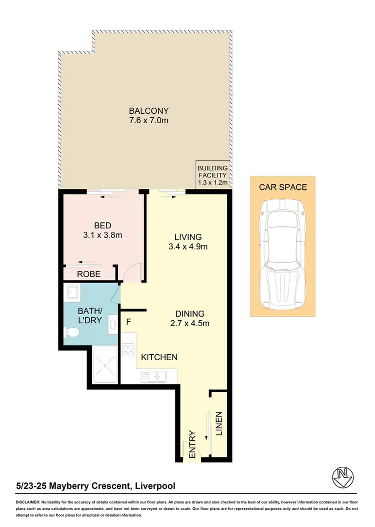 Floorplan of Homely apartment listing, 5/23 Mayberry Cr, Liverpool NSW 2170