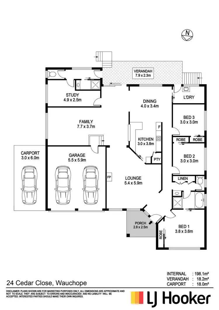 Floorplan of Homely house listing, 24 Cedar Close, Wauchope NSW 2446