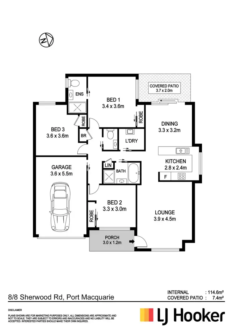 Floorplan of Homely unit listing, 8/8 Sherwood Road, Port Macquarie NSW 2444