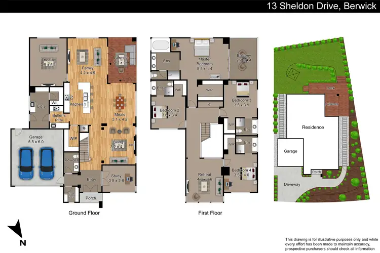 Floorplan of Homely house listing, 13 Sheldon Drive, Berwick VIC 3806