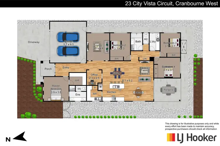 Floorplan of Homely house listing, 23 City Vista Circuit, Cranbourne West VIC 3977