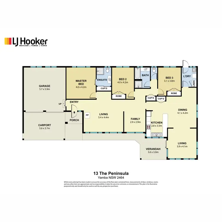 Floorplan of Homely house listing, 13 The Peninsula, Yamba NSW 2464