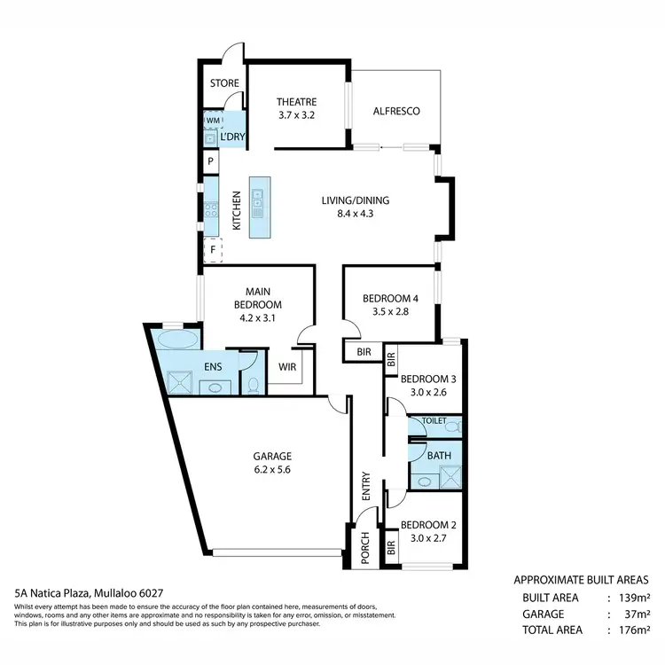 Floorplan of Homely house listing, 5A Natica Place, Mullaloo WA 6027