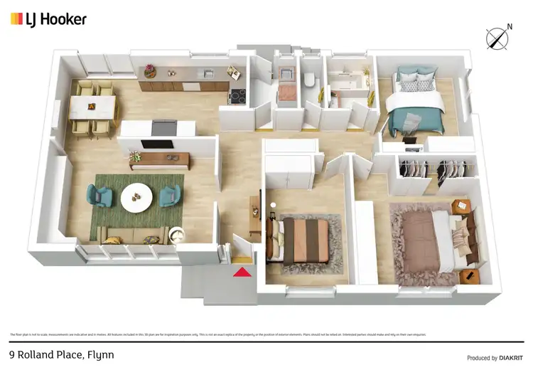 Floorplan of Homely house listing, 9 Rolland Place, Flynn ACT 2615