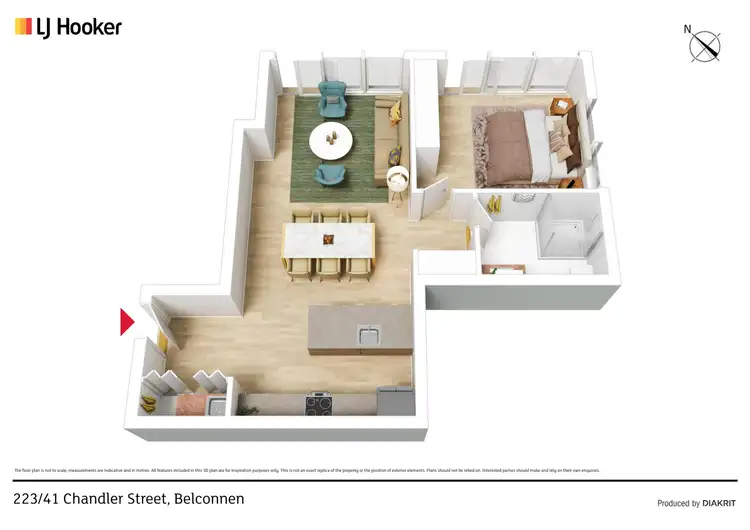 Floorplan of Homely apartment listing, 223/41 Chandler Street, Belconnen ACT 2617