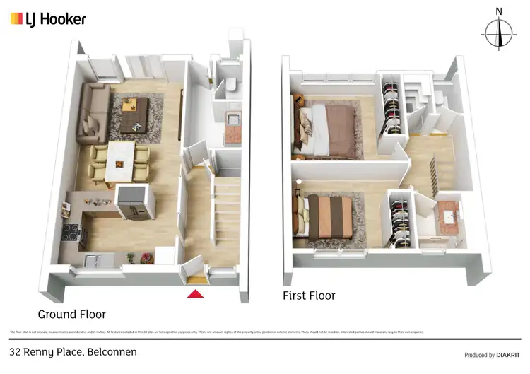 Floorplan of Homely townhouse listing, 32 Renny Place, Belconnen ACT 2617