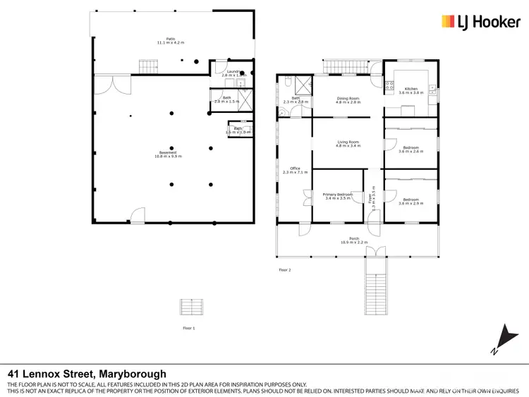 Floorplan of Homely house listing, 41 Lennox Street, Maryborough QLD 4650