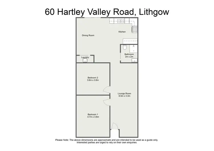 Floorplan of Homely semi-detached listing, 60 Hartley Valley Road, Lithgow NSW 2790