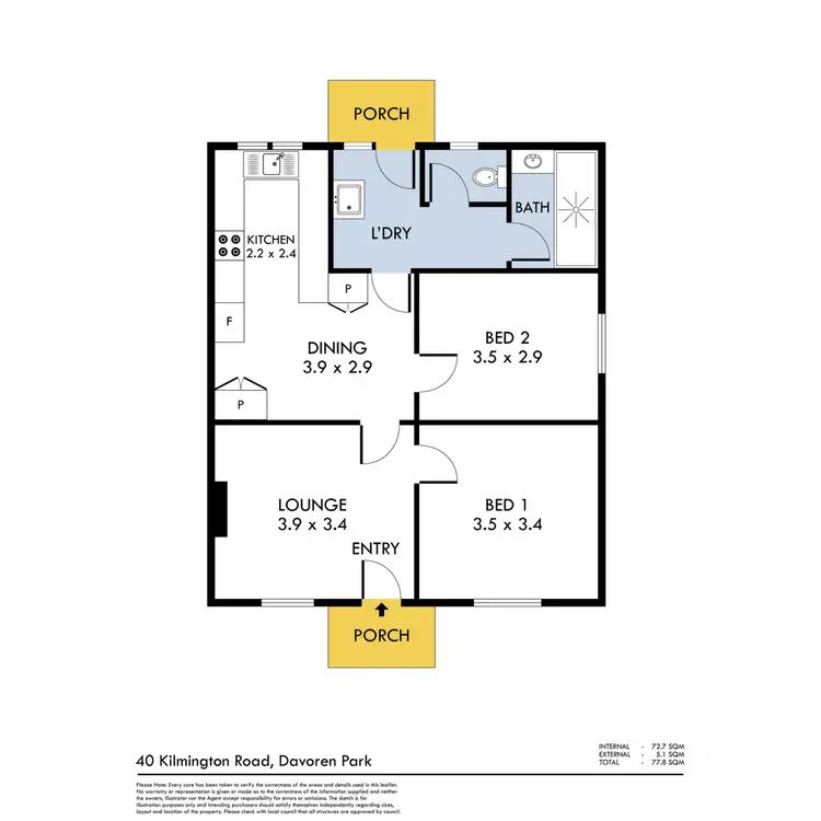 Floorplan of Homely house listing, 40 Kilmington Road, Davoren Park SA 5113