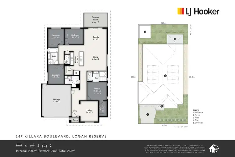 Floorplan of Homely house listing, 247 Killara Boulevard, Logan Reserve QLD 4133