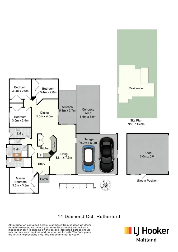 Floorplan of Homely house listing, 14 Diamond Circuit, Rutherford NSW 2320