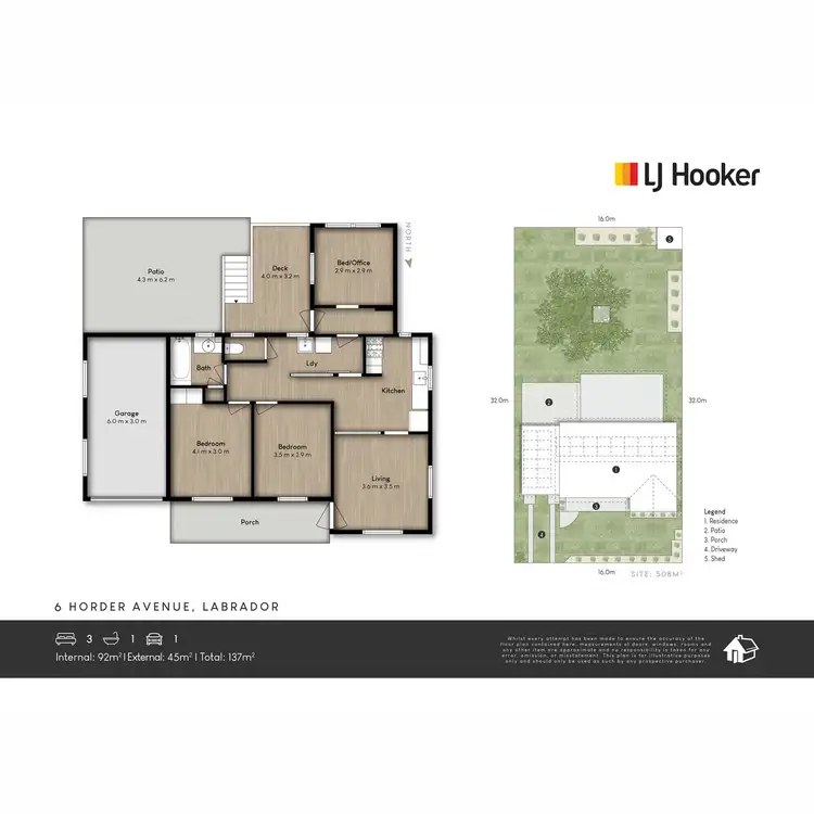 Floorplan of Homely house listing, 6 Horder Avenue, Labrador QLD 4215