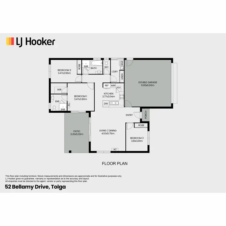 Floorplan of Homely house listing, 52 Bellamy Drive, Tolga QLD 4882
