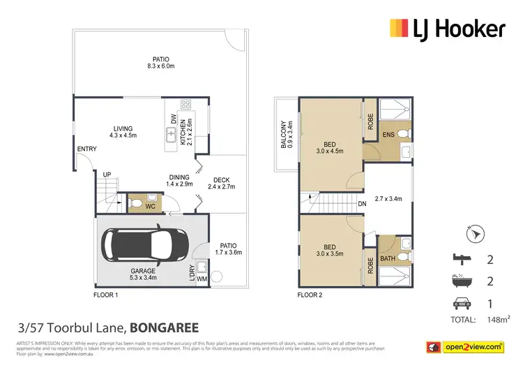 Floorplan of Homely unit listing, 3/57 Toorbul Lane, Bongaree QLD 4507