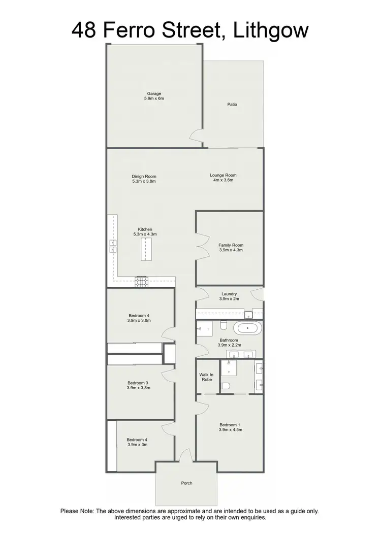 Floorplan of Homely house listing, 48 Ferro Street, Lithgow NSW 2790