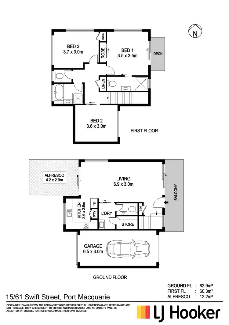Floorplan of Homely townhouse listing, 15/61 Swift Street, Port Macquarie NSW 2444