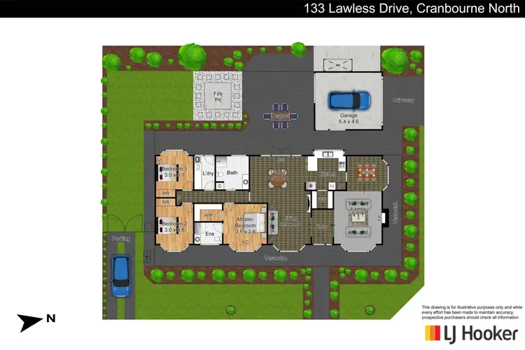 Floorplan of Homely house listing, 133 Lawless Drive, Cranbourne North VIC 3977