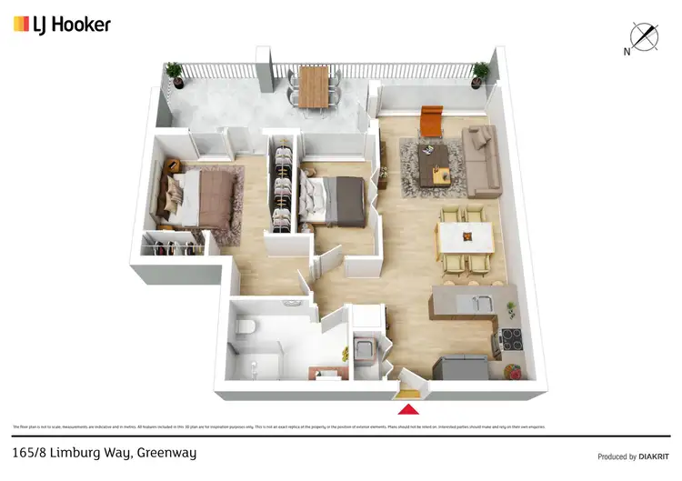 Floorplan of Homely apartment listing, 165/8 Limburg Way, Greenway ACT 2900