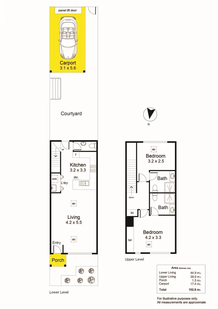 Floorplan of Homely townhouse listing, 7 Carbone Terrace, St Clair SA 5011