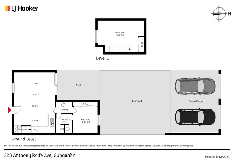 Floorplan of Homely townhouse listing, 323 Anthony Rolfe Avenue, Gungahlin ACT 2912