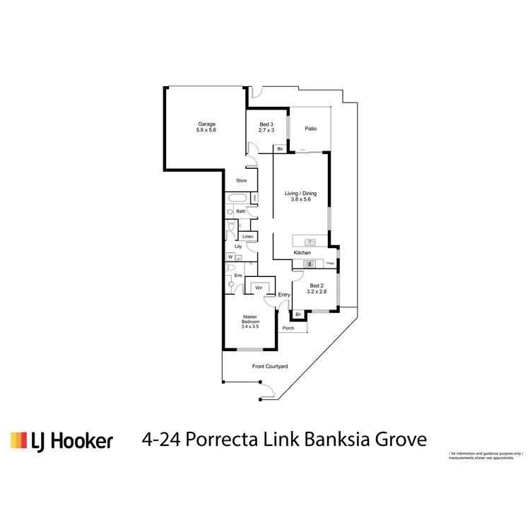 Floorplan of Homely house listing, 4/24 Porrecta Link, Banksia Grove WA 6031