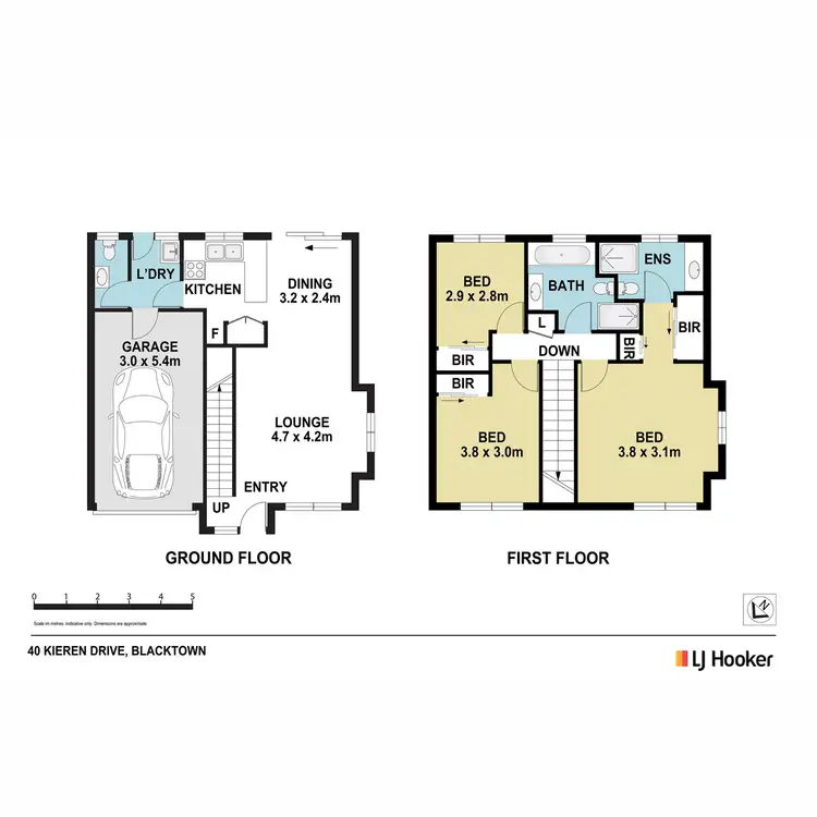 Floorplan of Homely townhouse listing, 40 Kieren Drive, Blacktown NSW 2148