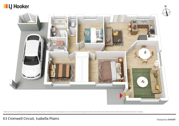 Floorplan of Homely townhouse listing, 63 Cromwell Circuit, Isabella Plains ACT 2905